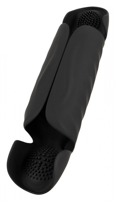 Черный вибромастурбатор с трехточечной стимуляцией Penis Trainer with 3 Point Stimulation - Orion - в Липецке купить с доставкой