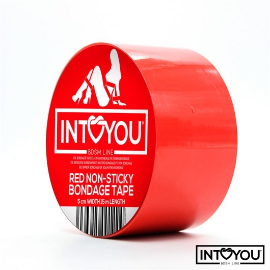 Красный скотч для фиксации Non-Sticky Bondage Tape - 15 м. - Intoyou - купить с доставкой в Липецке