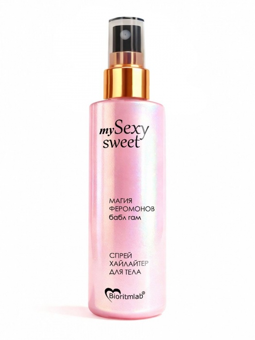 Спрей хайлайтер для тела Sexy Sweet с ароматом бабл-гам, шиммером и феромонами - 200 мл. -  - Магазин феромонов в Липецке