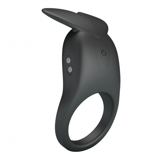 Черное перезаряжаемое виброкольцо Carlton - Baile - в Липецке купить с доставкой