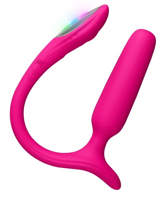 Розовый анальный вибратор с клиторальной стимуляцией Lush Anal - Lovense