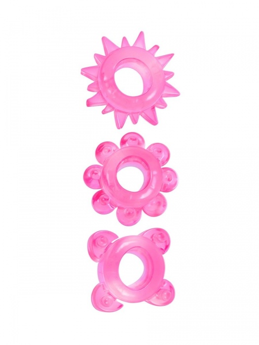 Комплект из 3 розовых эрекционных колец - Erowoman-Eroman - в Липецке купить с доставкой