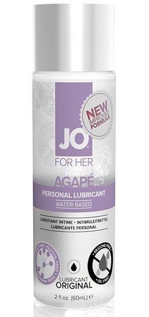 Лубрикант на водной основе для женщин JO AGAPE LUBRICANT ORIGINAL - 60 мл. - System JO - купить с доставкой в Липецке