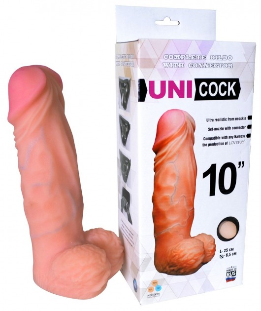 Фаллическая насадка Харнесс UNICOCK 10  - 25 см. - LOVETOY (А-Полимер) - купить с доставкой в Липецке