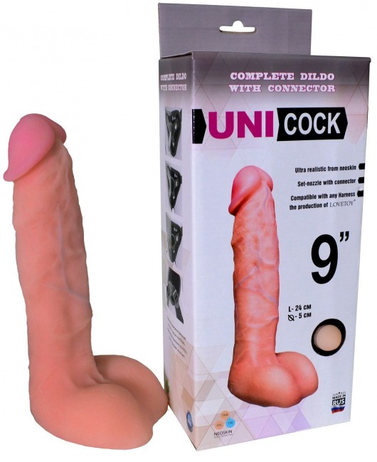 Фаллическая насадка Харнесс UNICOCK 9  - 24 см. - LOVETOY (А-Полимер) - купить с доставкой в Липецке