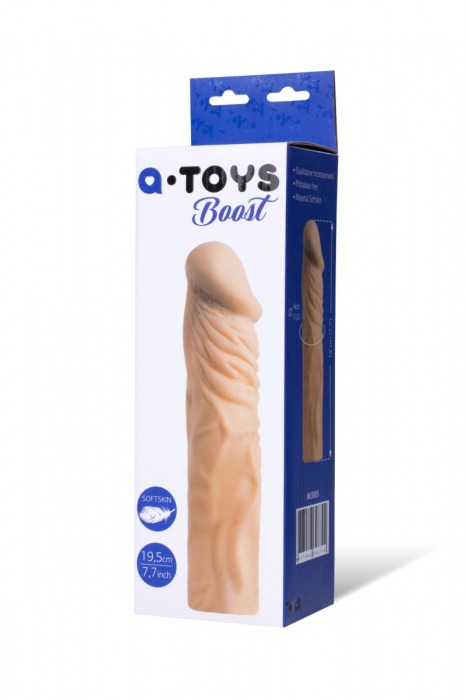 Насадка с ярко выраженной головкой и рельефным стволом - 19 см. - A-toys - в Липецке купить с доставкой