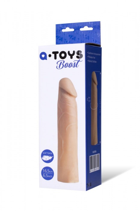 Реалистичная насадка с ярко выраженной головкой - 16,5 см. - A-toys - в Липецке купить с доставкой