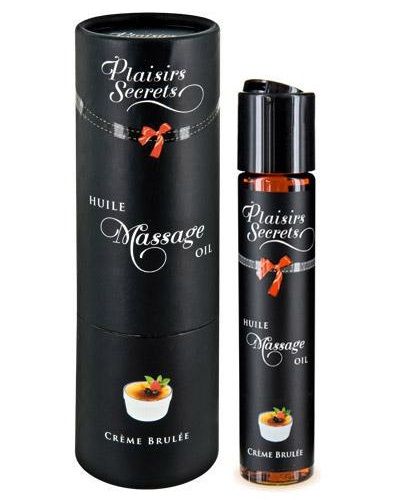 Массажное масло с ароматом крем брюле Huile de Massage Gourmande Creme Brulée - 59 мл. - Plaisir Secret - купить с доставкой в Липецке