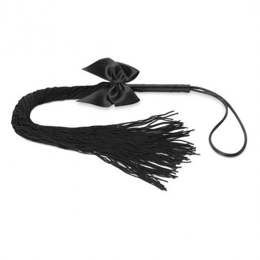 Чёрная плётка Lilly Whip Bijoux - Bijoux Indiscrets - купить с доставкой в Липецке