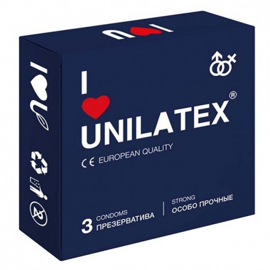 Ультрапрочные презервативы Unilatex Extra Strong - 3 шт. - Unilatex - купить с доставкой в Липецке