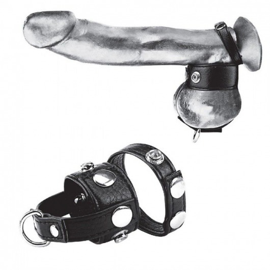 Утяжка для мошонки и пениса Cock Ring With 1  Ball Stretcher And Optional Weight Ring - BlueLine - купить с доставкой в Липецке