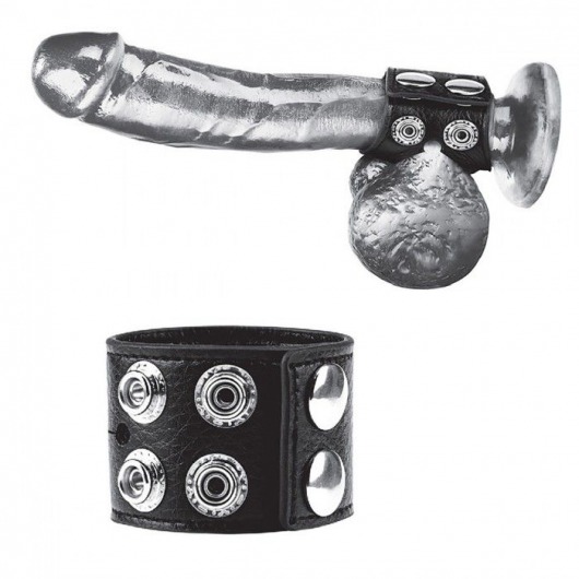 Ремень на член и мошонку 1.5  Cock Ring With Ball Strap - BlueLine - купить с доставкой в Липецке