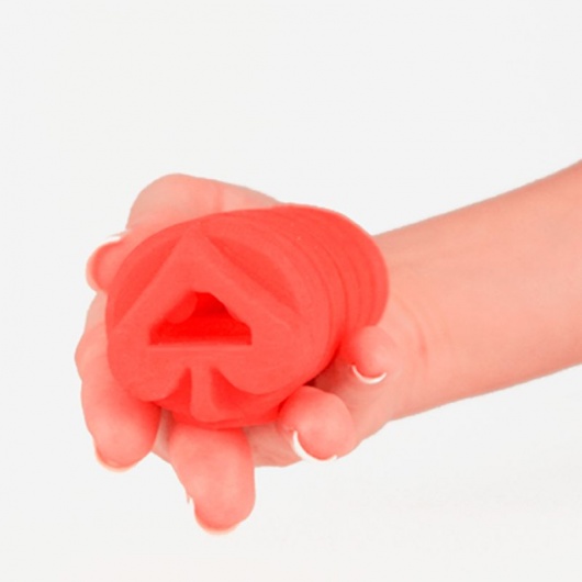 Компактный красный мастурбатор Lingox Poker Spade Edition - Lingox - в Липецке купить с доставкой