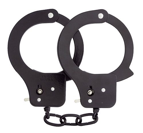 Чёрные наручники из листового металла BONDX METAL CUFFS BLACK - Dream Toys - купить с доставкой в Липецке