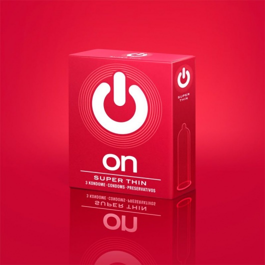 Супертонкие презервативы ON) Super Thin - 3 шт. - ON) - купить с доставкой в Липецке