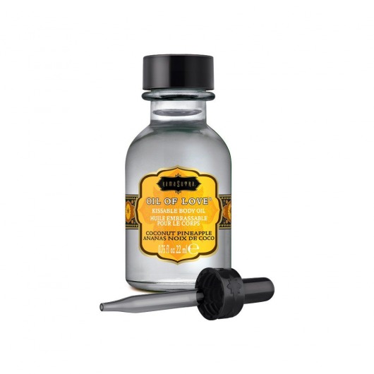 Масло для ласк с ароматом кокоса и ананаса Oil of Love Coconut Pineapple - 22 мл. - Kama Sutra - купить с доставкой в Липецке