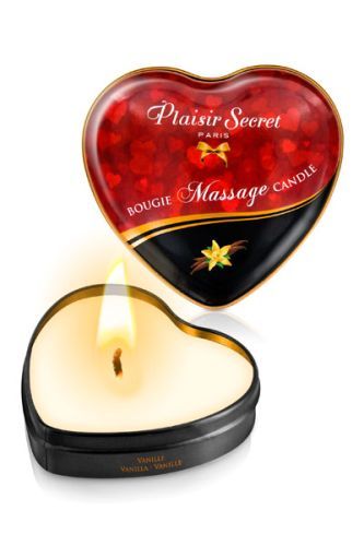 Массажная свеча с ароматом ванили Bougie Massage Candle - 35 мл. - Plaisir Secret - купить с доставкой в Липецке