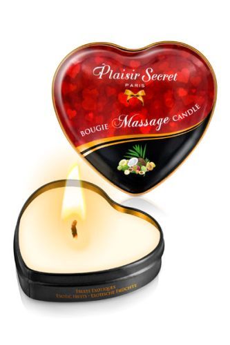 Массажная свеча с ароматом экзотических фруктов Bougie Massage Candle - 35 мл. - Plaisir Secret - купить с доставкой в Липецке