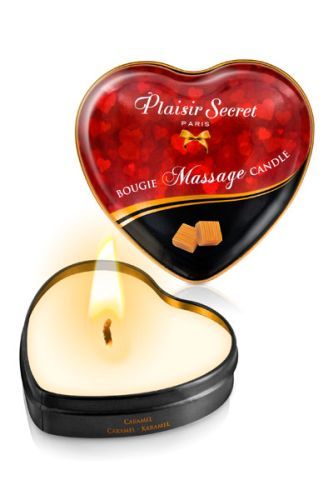 Массажная свеча с ароматом карамели Bougie Massage Candle - 35 мл. - Plaisir Secret - купить с доставкой в Липецке