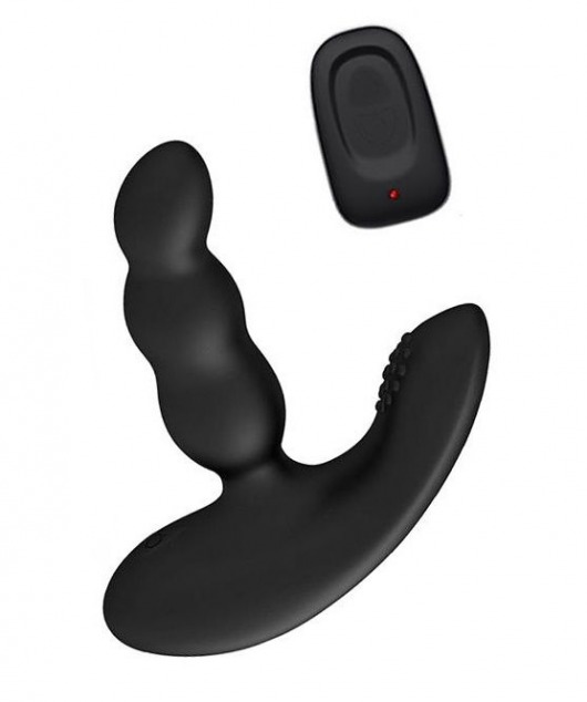 Черный силиконовый стимулятор простаты Levett Nitoc с пультом ДУ - Levett - в Липецке купить с доставкой