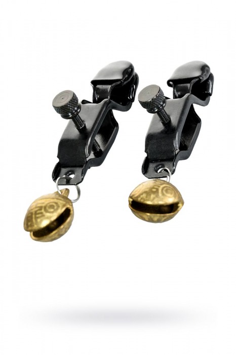 Черно-золотистые зажимы для сосков TOYFA Theatre - ToyFa - купить с доставкой в Липецке