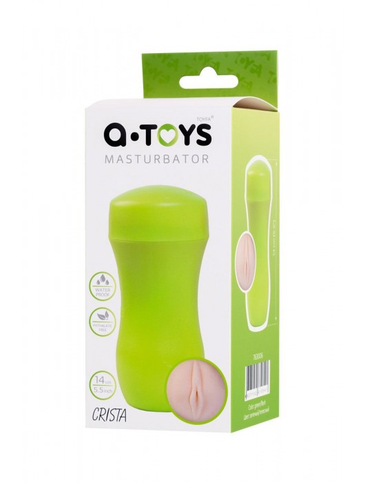 Мастурбатор-вагина A-Toys в зеленой колбе - A-toys - в Липецке купить с доставкой