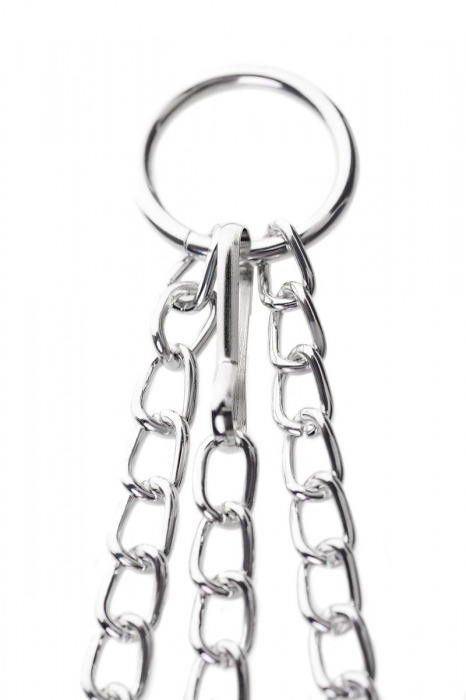 Черно-серебристые зажимы для сосков с кольцом для пениса TOYFA Metal - ToyFa - купить с доставкой в Липецке