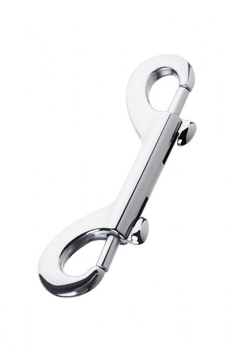 Серебристый двухсторонний карабин TOYFA Metal - ToyFa - купить с доставкой в Липецке