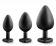 Набор черных анальных пробок с красным кристаллом-сердечком Bling Plugs Training Kit - Blush Novelties - купить с доставкой в Липецке Набор черных анальных пробок с красным кристаллом-сердечком Bling Plugs Training Kit - Blush Novelties - купить с доставкой в Липецке