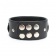 Черный кожаный ошейник с короткими шипами - БДСМ Арсенал - купить с доставкой в Липецке