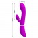 Лиловый вибратор-кролик с подвижной клиторальной щеточкой Clitoris Vibrator - 20,8 см. - Baile