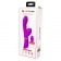 Лиловый вибратор-кролик с подвижной клиторальной щеточкой Clitoris Vibrator - 20,8 см. - Baile