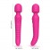 Ярко-розовый двусторонний wand-вибромассажер с рифленой ручкой - 22,5 см. - Silicone Toys купить в Липецке с доставкой в Orgasmix.ru Ярко-розовый двусторонний wand-вибромассажер с рифленой ручкой - 22,5 см. - Silicone Toys
