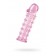 Гелевая розовая насадка на фаллос с шипами - 12 см. - Toyfa Basic - в Липецке купить с доставкой